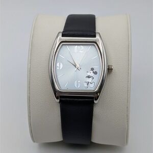 Disney Mickey Mouse Accutime MK1043 Tonneau Watch 29mm New Battery Leather Strap